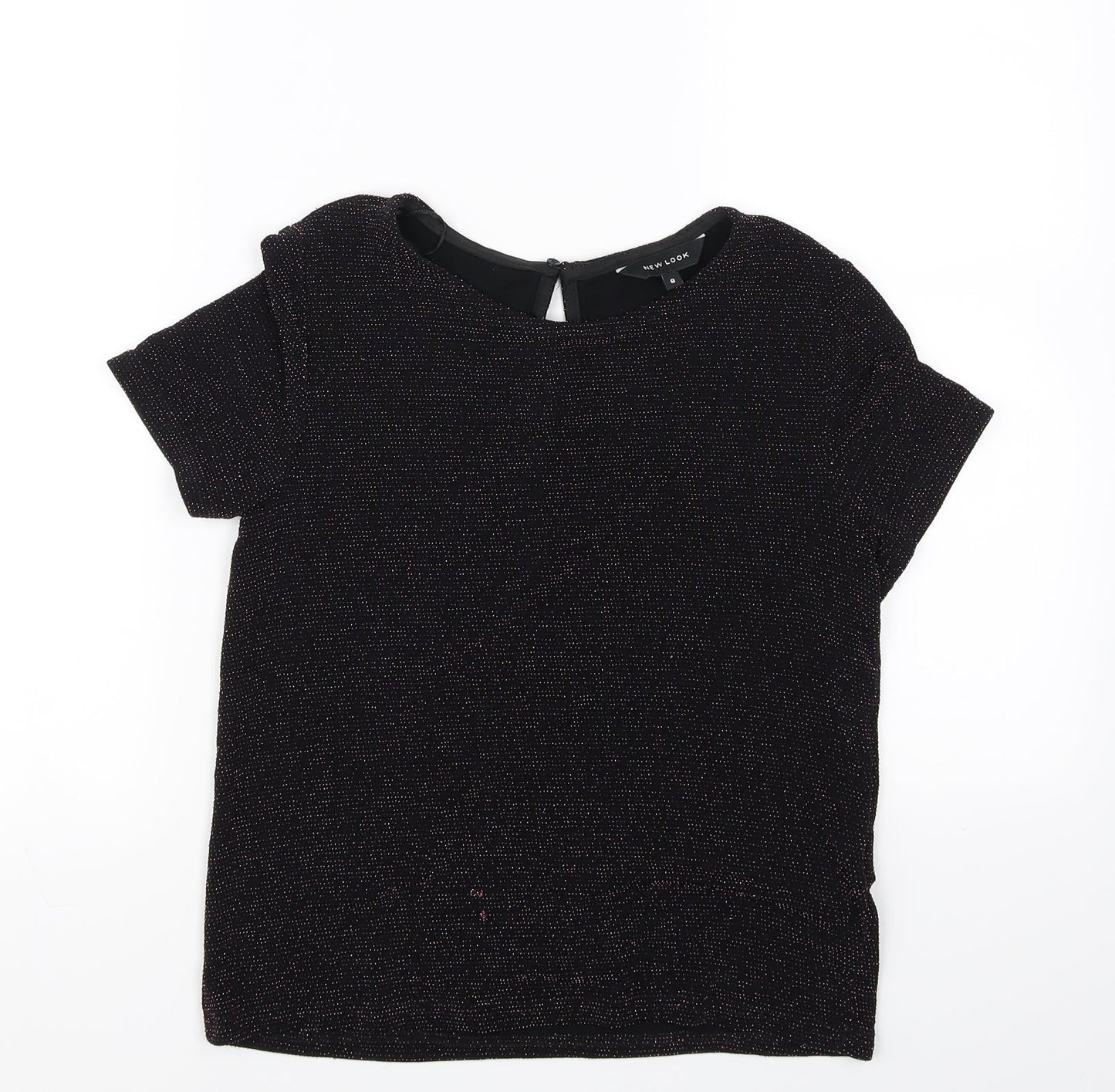 Womens UK Size 8 New Look Black Basic Blouse