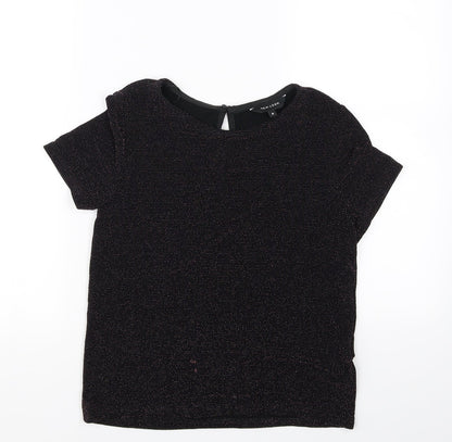 Womens UK Size 8 New Look Black Basic Blouse