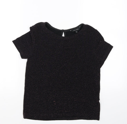 Womens UK Size 8 New Look Black Basic Blouse