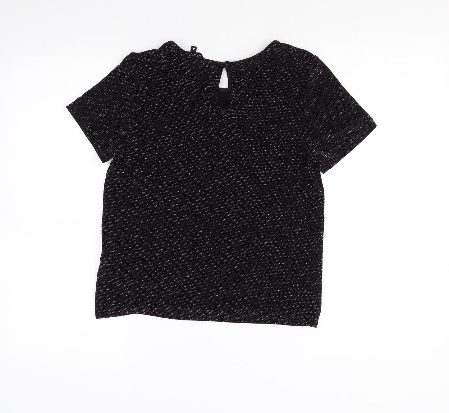 Womens UK Size 8 New Look Black Basic Blouse