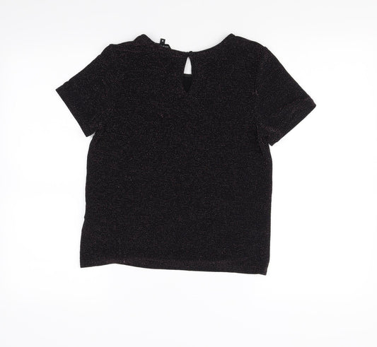 Womens UK Size 8 New Look Black Basic Blouse