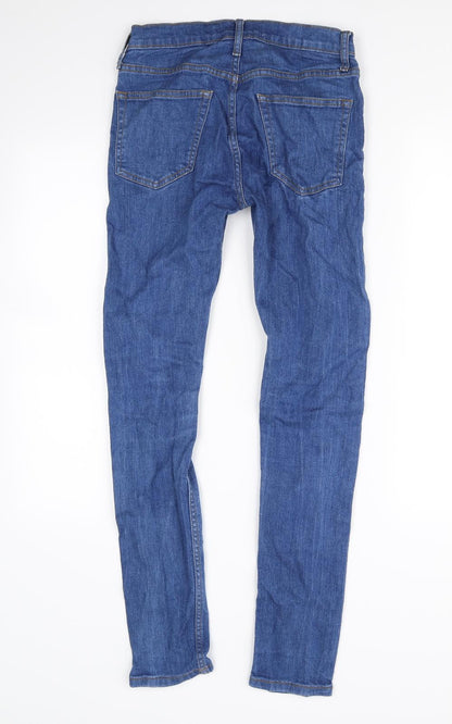 Mens UK Size 28 in Topman Regular Fit Straight Blue Jeans