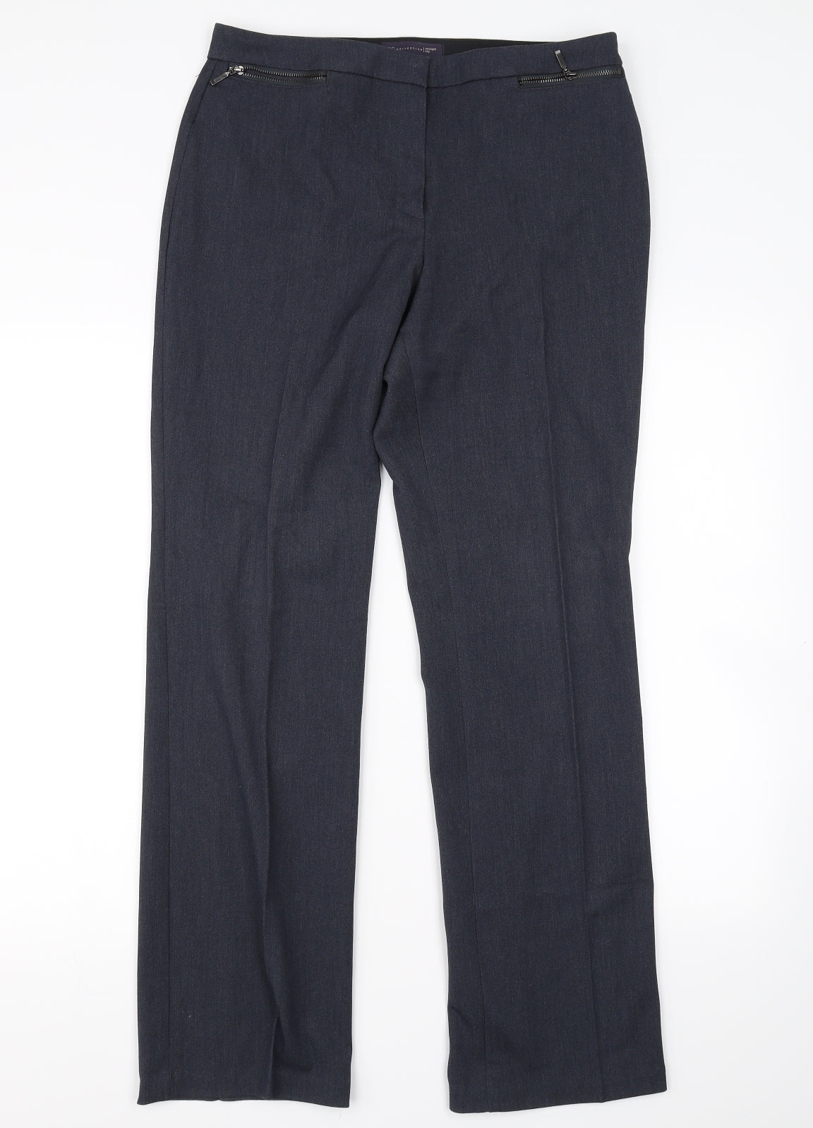 M&S Womens Blue   Dress Pants Trousers Size 12 L29 in