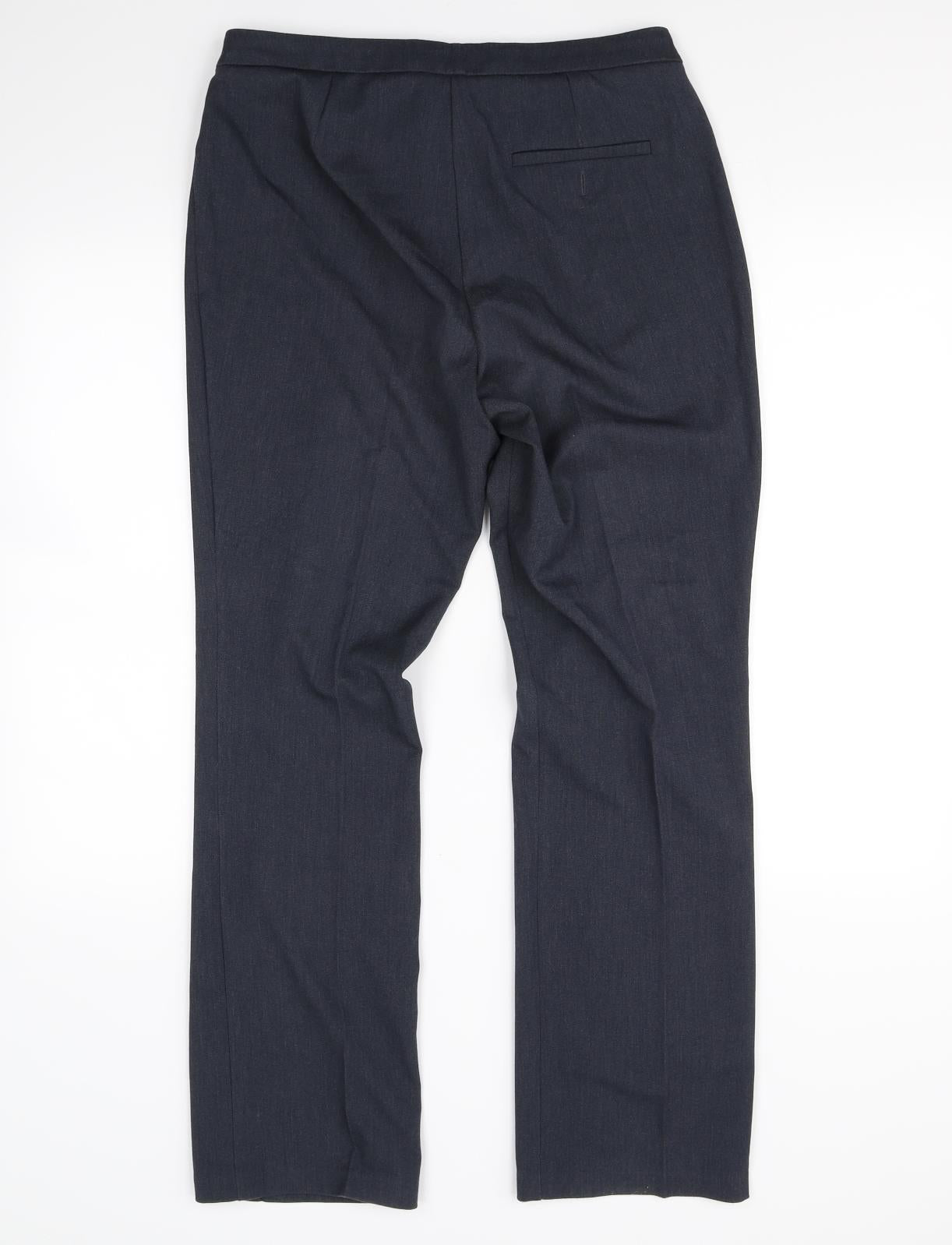 M&S Womens Blue   Dress Pants Trousers Size 12 L29 in