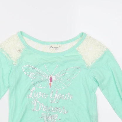 Mudd Girls Green   Basic T-Shirt Size 10 Years