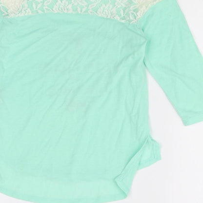 Mudd Girls Green   Basic T-Shirt Size 10 Years