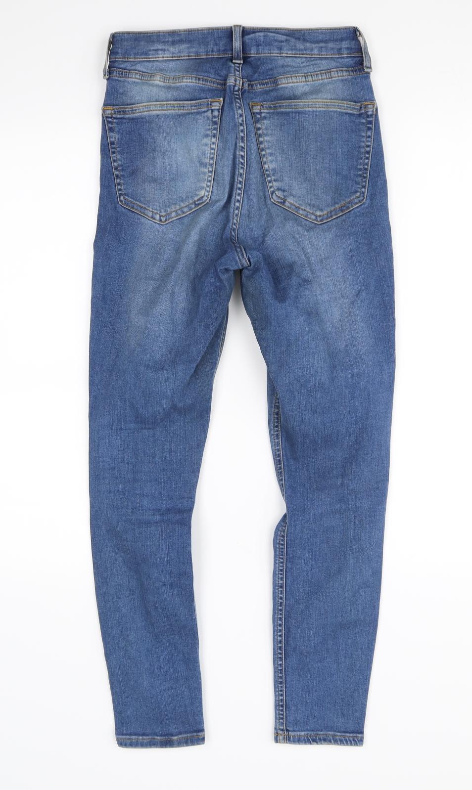 Womens UK Size 28 in Preworn Regular Fit Straight Blue Jeans
