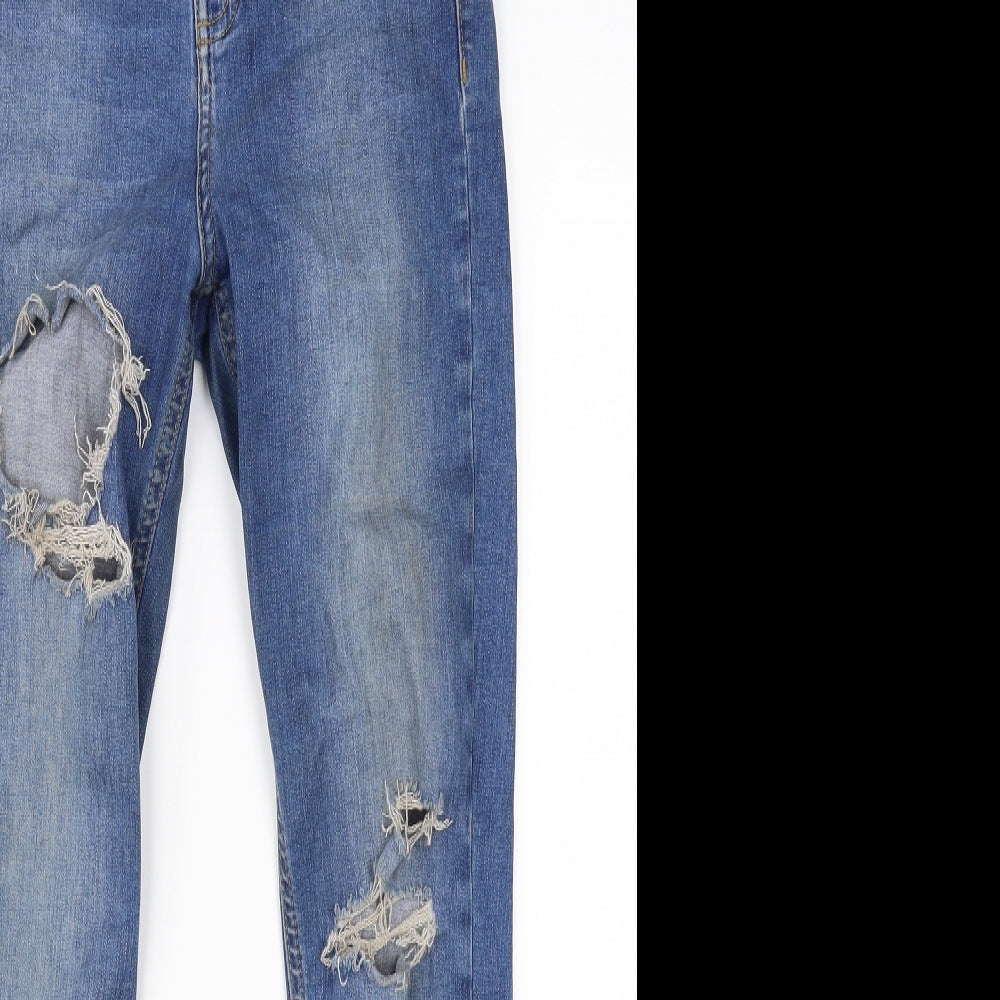 Womens UK Size 28 in Preworn Regular Fit Straight Blue Jeans