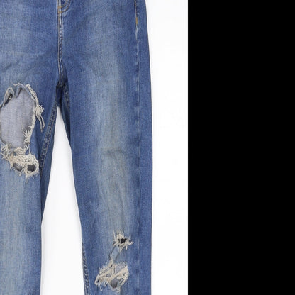 Womens UK Size 28 in Preworn Regular Fit Straight Blue Jeans