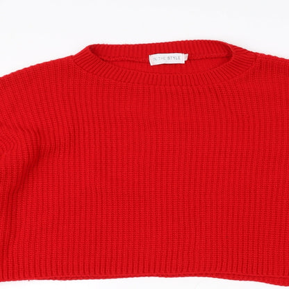 In the Style Womens Red   Pullover Jumper Size 10