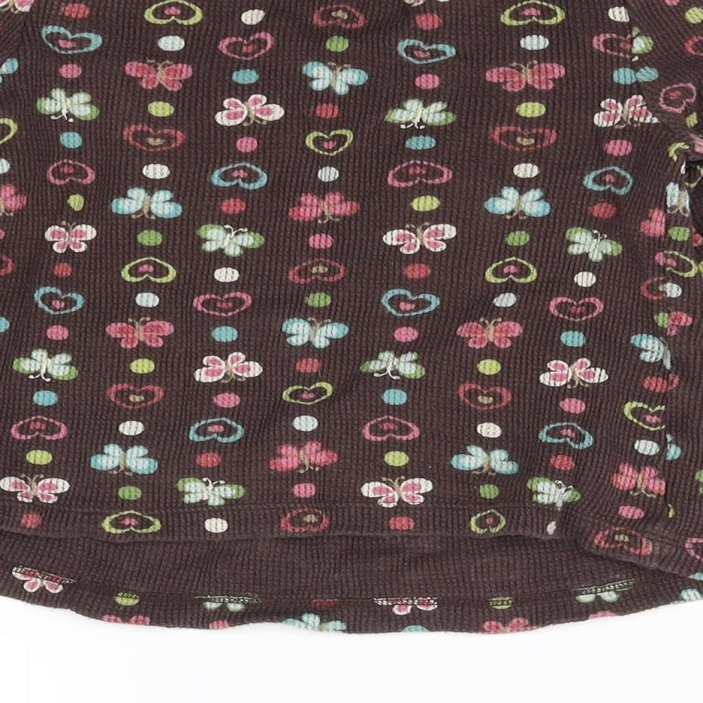 Jumping Beans Girls Brown Animal Print  Pullover T-Shirt Size 3 Years