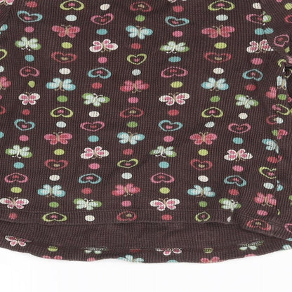 Jumping Beans Girls Brown Animal Print  Pullover T-Shirt Size 3 Years
