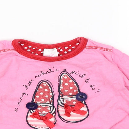Evie Angel Girls Pink   Basic T-Shirt Size 2-3 Years