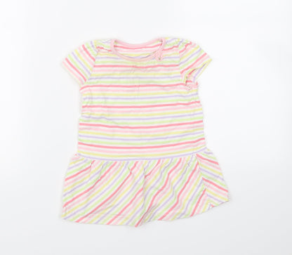 George Girls Multicoloured Striped  Fit & Flare  Size 9-12 Months