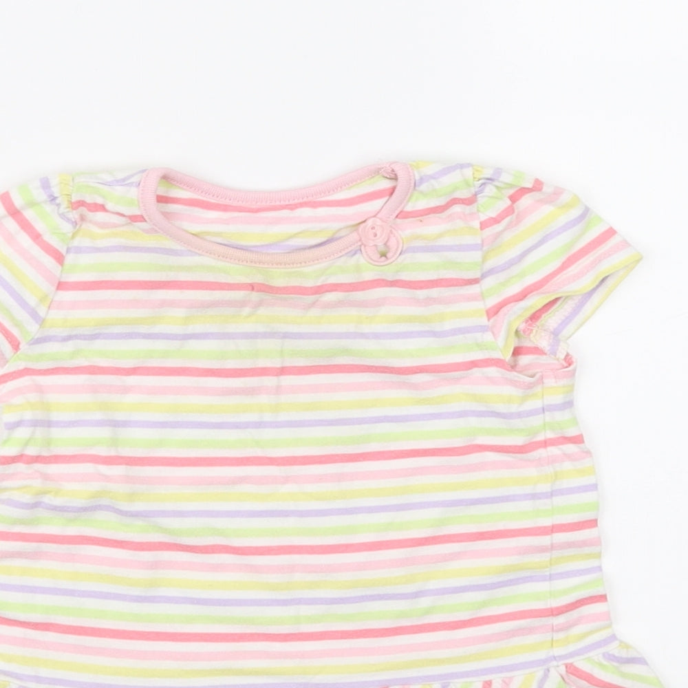 George Girls Multicoloured Striped  Fit & Flare  Size 9-12 Months