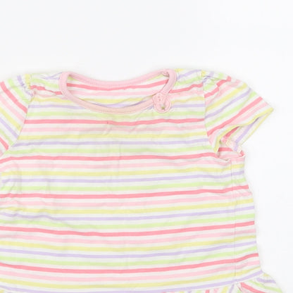 George Girls Multicoloured Striped  Fit & Flare  Size 9-12 Months