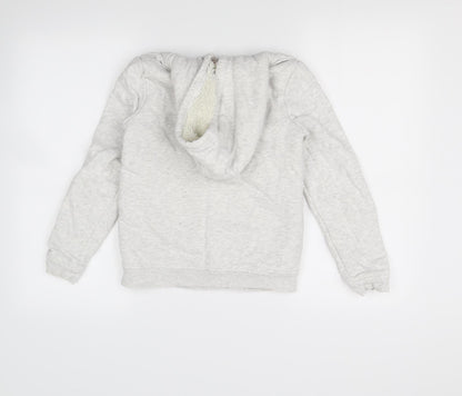 Nutmeg Girls Grey   Full Zip Hoodie Size 11 Years