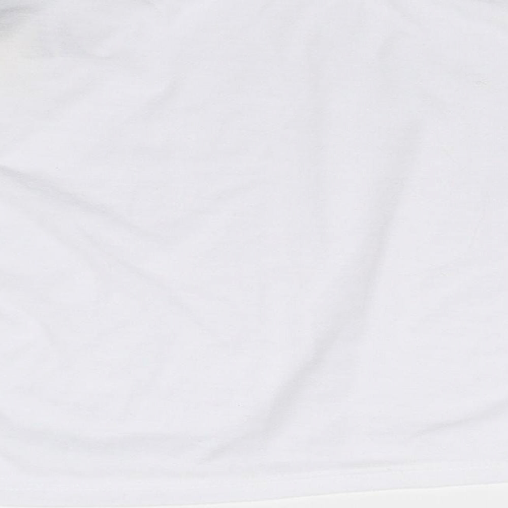Miss Evie Girls White   Cropped T-Shirt Size 11-12 Years
