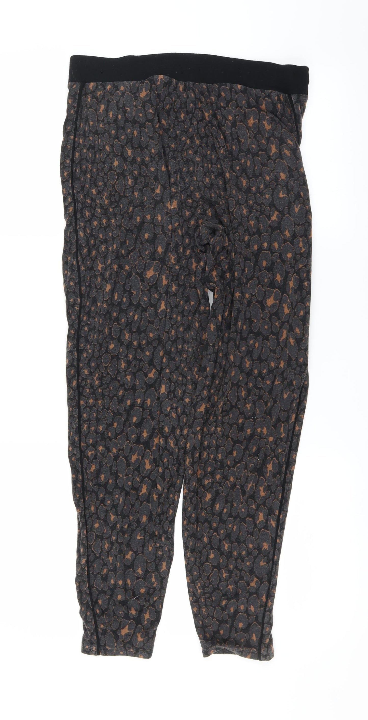 NEXT Womens Black Animal Print  Jogger Leggings Size 6 L25 in