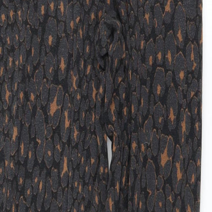 NEXT Womens Black Animal Print  Jogger Leggings Size 6 L25 in