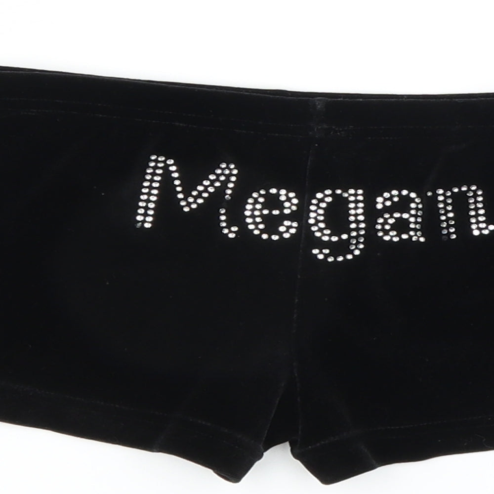 Preworn Girls Black   Sweat Shorts Size 9-10 Years