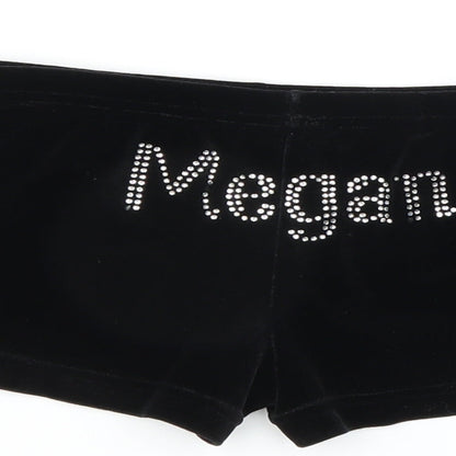 Preworn Girls Black   Sweat Shorts Size 9-10 Years