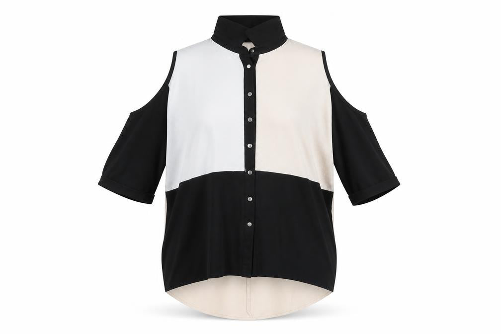 Womens UK Size 8 Quiz Black Basic Button-Up