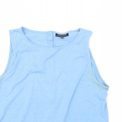 Womens UK Size 10 Warehouse Blue Basic T-Shirt