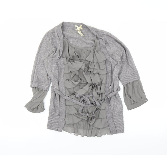 Womens UK Size 8 NEXT Grey Basic T-Shirt