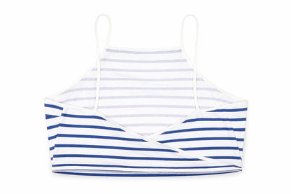 ASOS Womens White Striped  Cropped T-Shirt Size 10