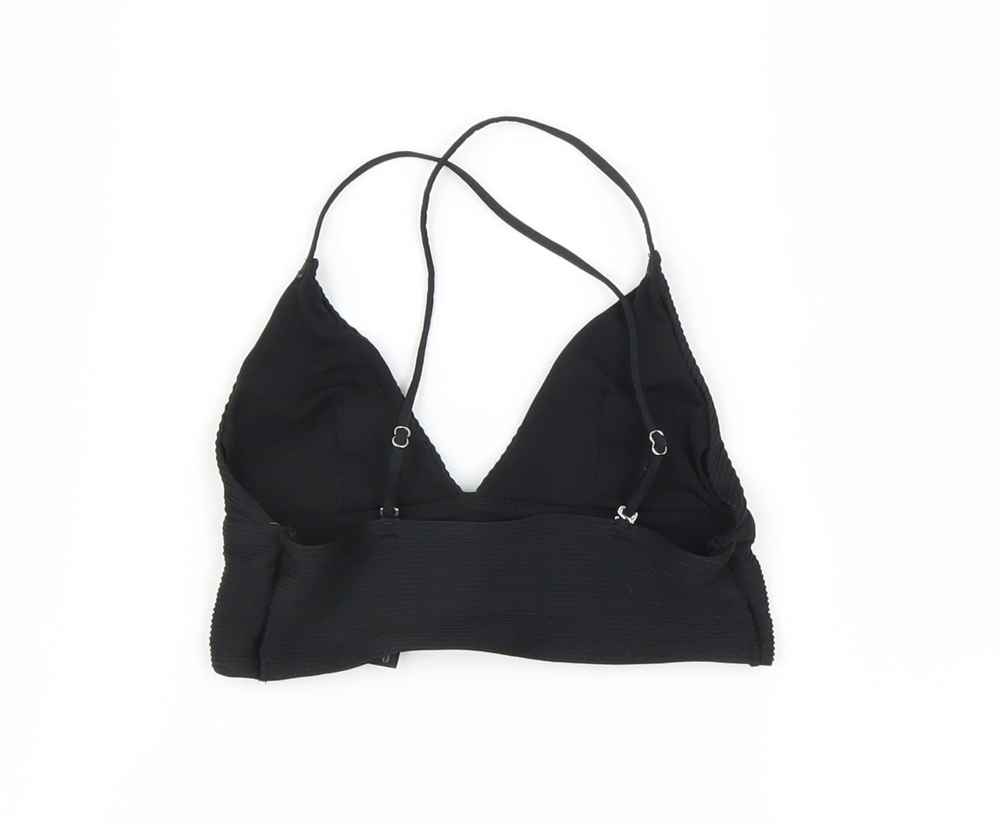 Womens UK Size 6 H&M Black Cropped T-Shirt