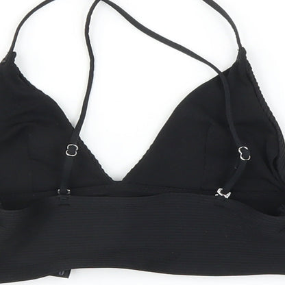 Womens UK Size 6 H&M Black Cropped T-Shirt