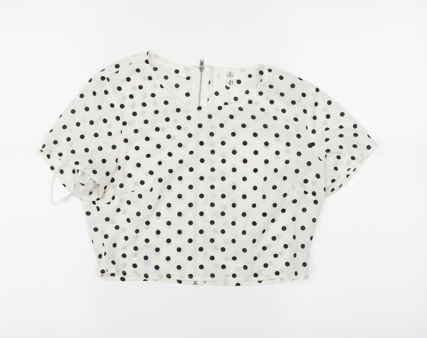 Womens UK Size 8 Missguided White Basic T-Shirt
