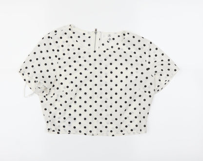 Womens UK Size 8 Missguided White Basic T-Shirt