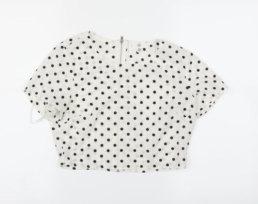 Womens UK Size 8 Missguided White Basic T-Shirt