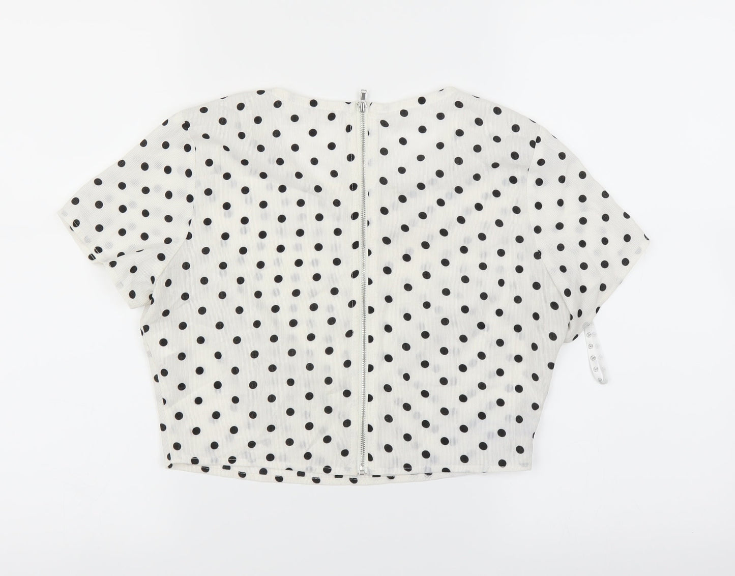 Womens UK Size 8 Missguided White Basic T-Shirt