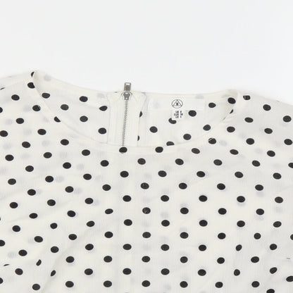 Womens UK Size 8 Missguided White Basic T-Shirt