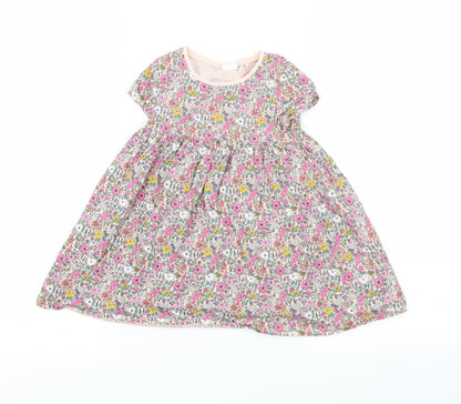 NEXT Baby Pink Floral  Fit & Flare  Size 18-24 Months