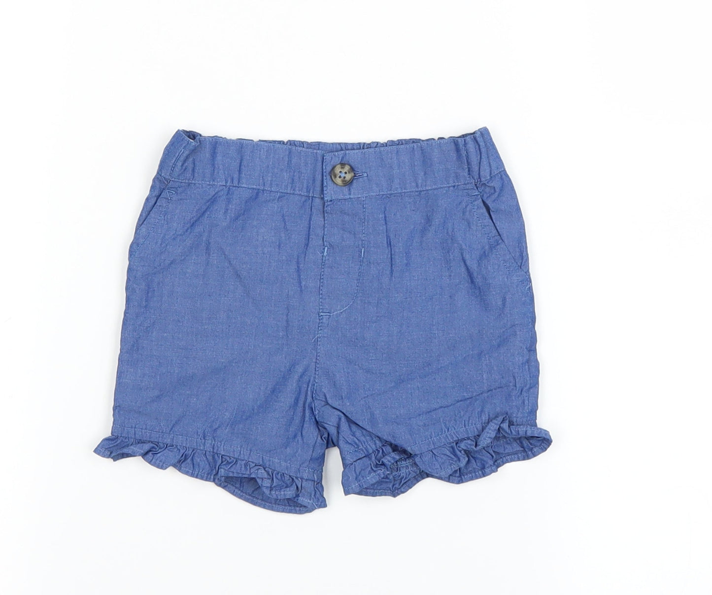 Marks and Spencer Baby Blue   Cropped Trousers Size 6-9 Months