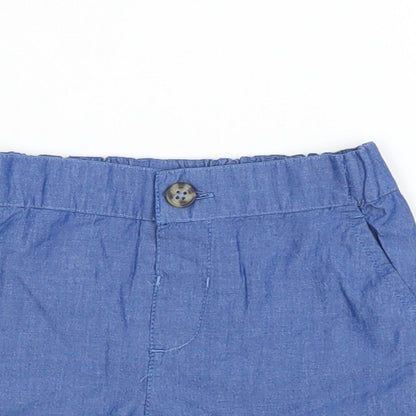 Marks and Spencer Baby Blue   Cropped Trousers Size 6-9 Months