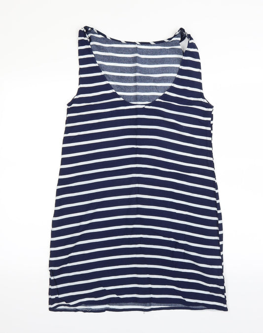 Mango Womens Blue Striped  A-Line  Size S
