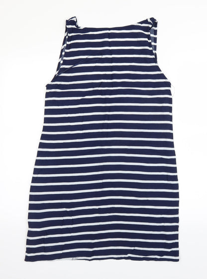 Mango Womens Blue Striped  A-Line  Size S