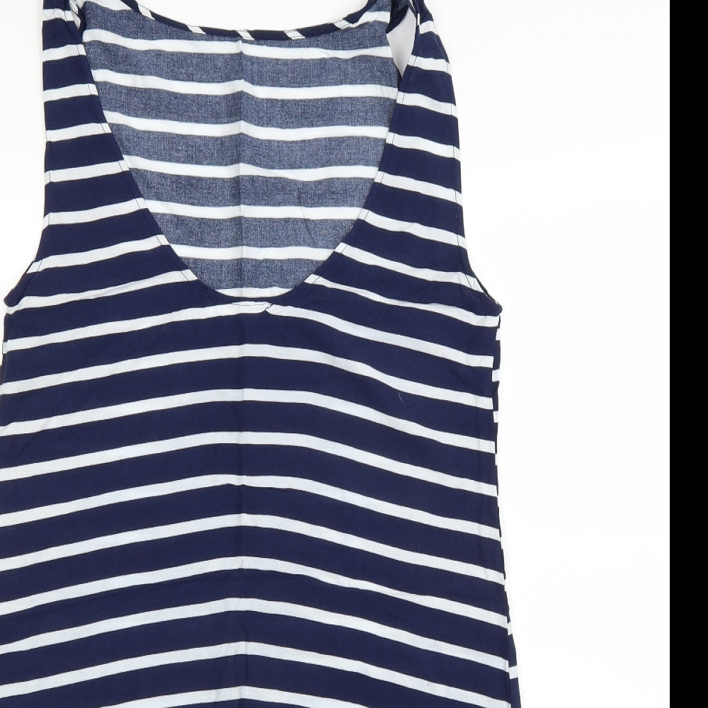 Mango Womens Blue Striped  A-Line  Size S
