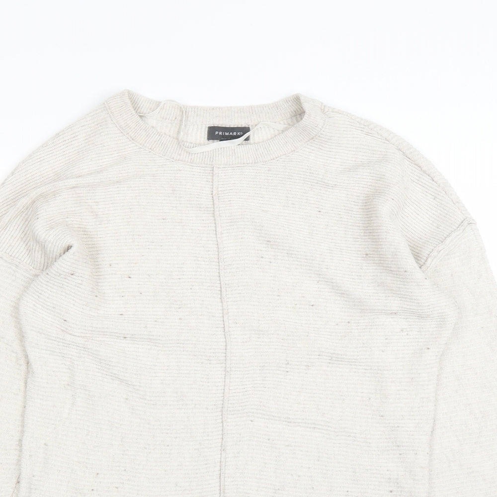 Primark Womens White   Pullover Jumper Size M