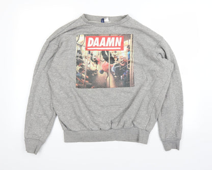 H&M Mens Grey   Pullover Jumper Size M