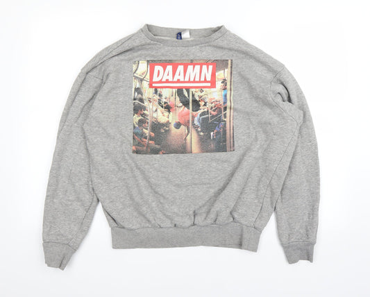 H&M Mens Grey   Pullover Jumper Size M