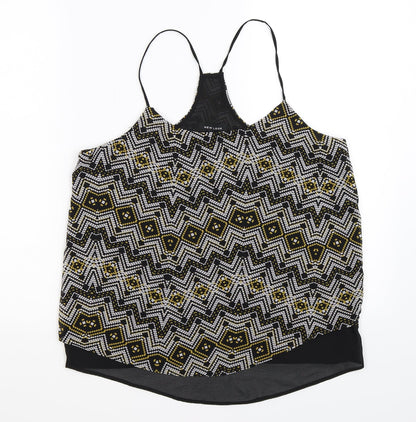 Womens UK Size 12 New Look Black Basic Tank