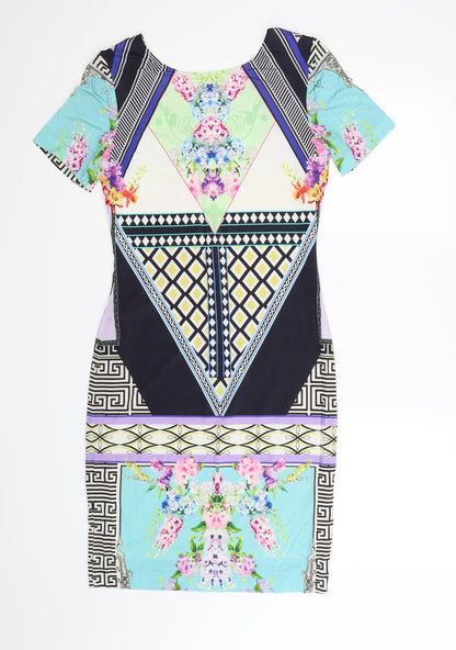 ana alcazar Womens Multicoloured Floral  Bodycon  Size 8