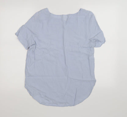 Womens UK Size 10 H&M Blue Tunic T-Shirt