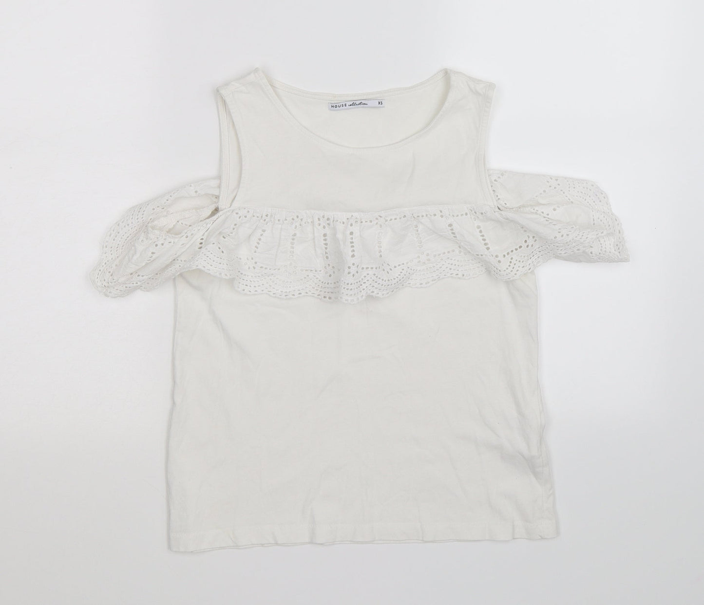 Womens UK Size XS Marks and Spencer White Basic Tank